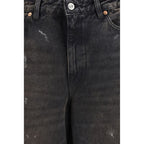 Black Cotton Relaxed Fit Jeans