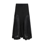 Black Lyocell Long Skirt