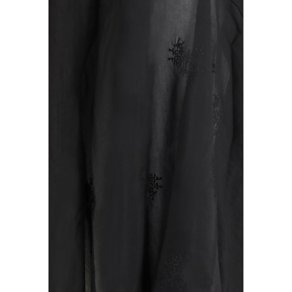 Black Lyocell Long Skirt