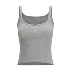 Gray Cotton Tank Tops