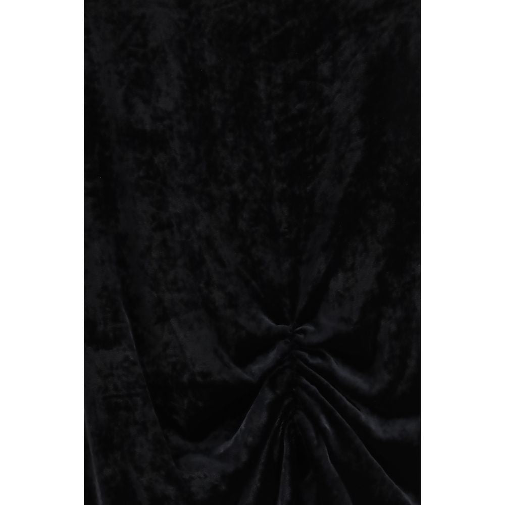Black Viscose Long Skirt