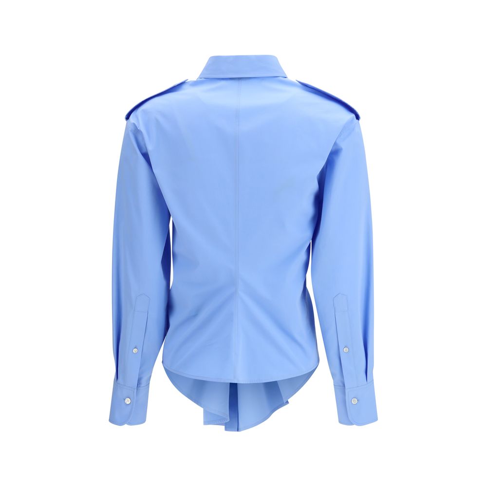 Blue Cotton Dress Shirt