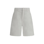 White Cotton Bermuda Shorts