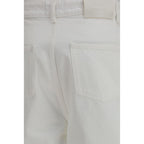 White Cotton Bermuda Shorts