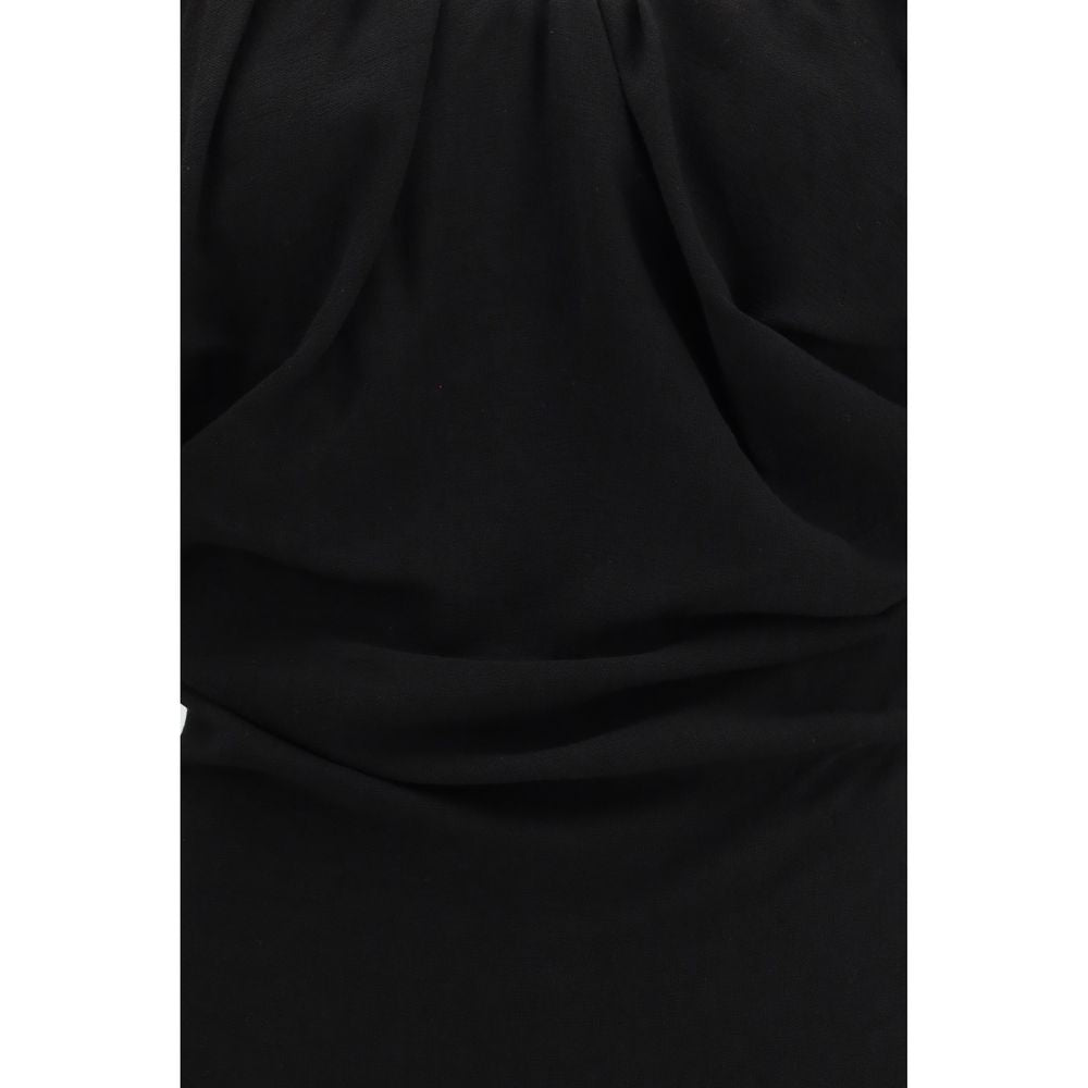 Black Viscose Casual Dress