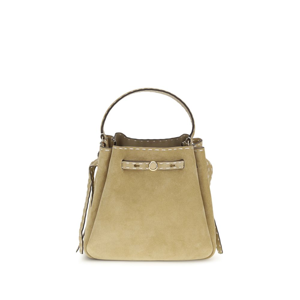 Beige Calf Leather Bos Taurus Backet Bag