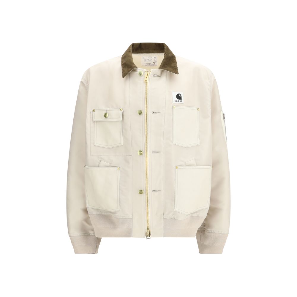 Beige Cotton Bomber