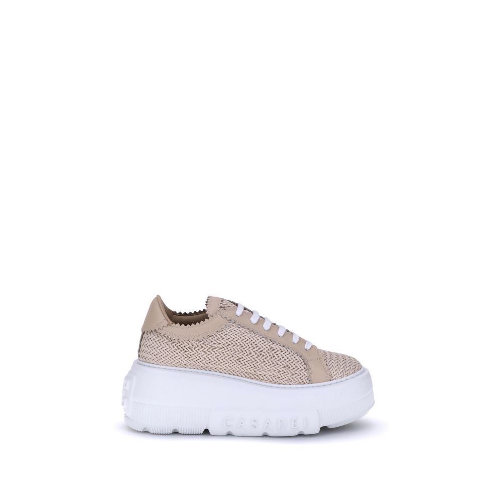 Beige Other Fibres Chunky Sneakers