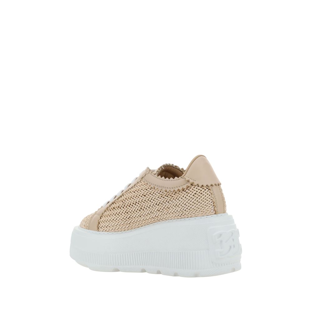 Beige Other Fibres Chunky Sneakers