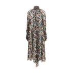 Multicolor Silk Casual Dress