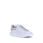 White Rubber Platform Sneakers