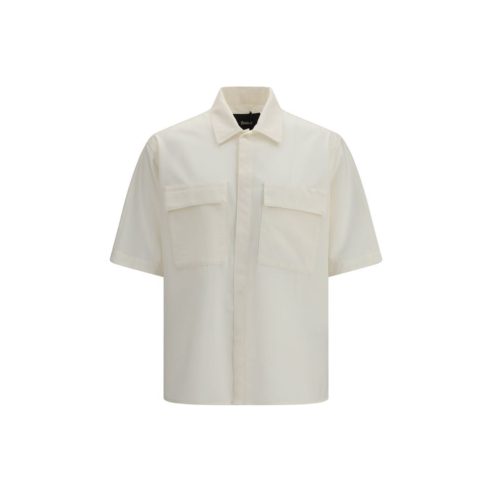Beige Polyester Shortsleeve Shirt