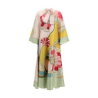 Multicolor Silk Casual Dress