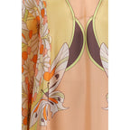 Multicolor Silk Casual Dress