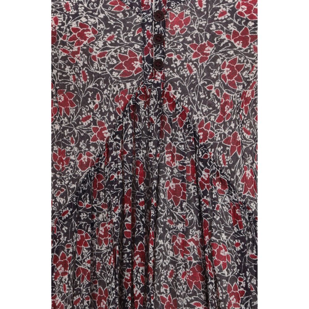 Purple Cotton Casual Dress