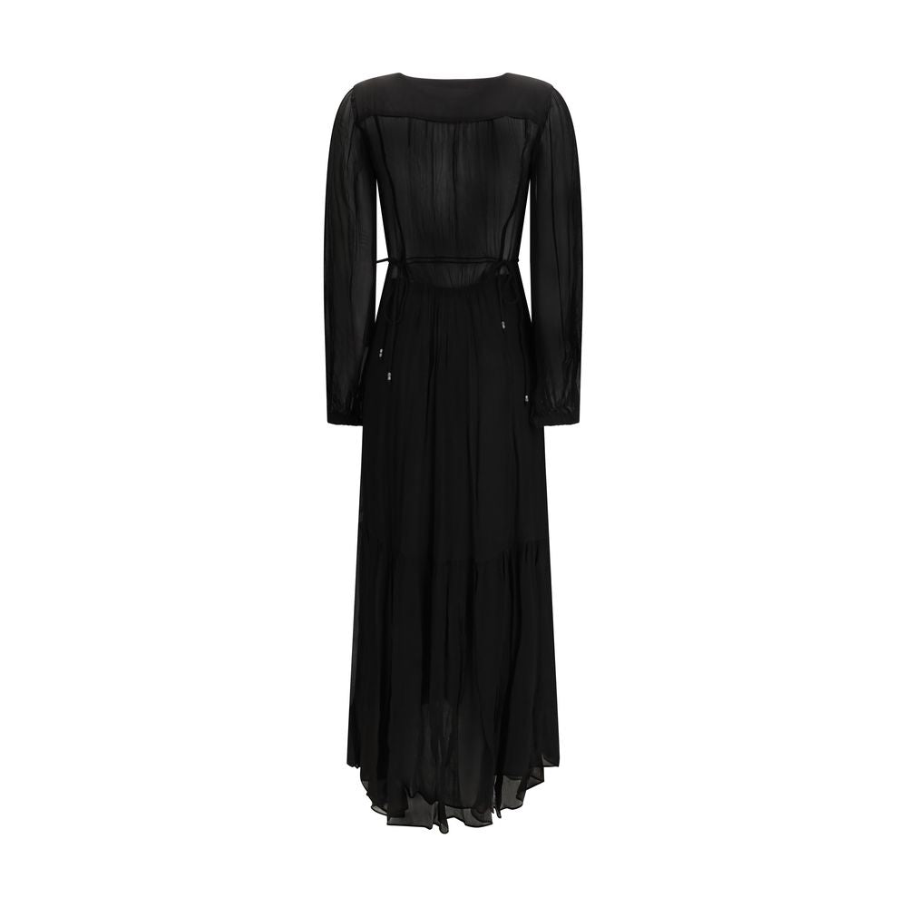 Black Viscose Casual Dress