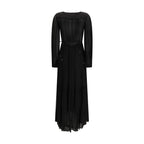 Black Viscose Casual Dress