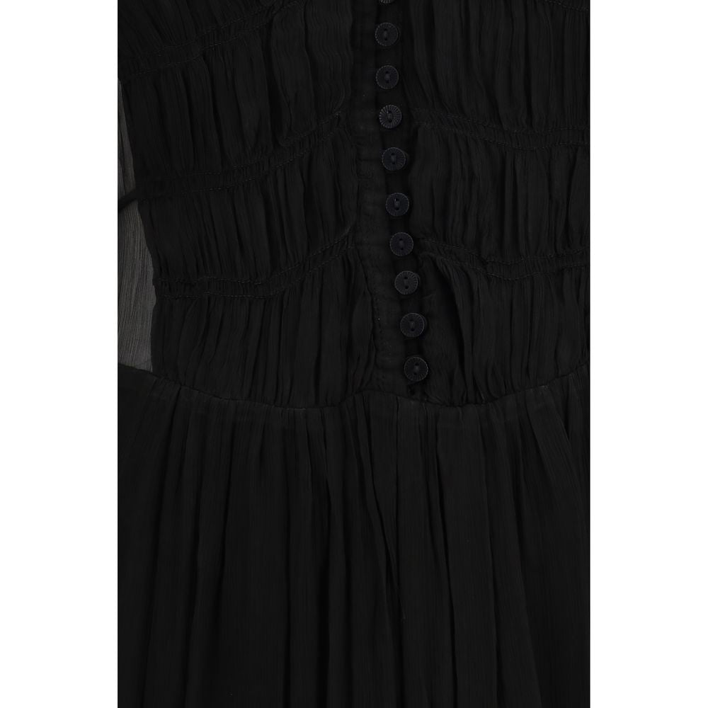 Black Viscose Casual Dress