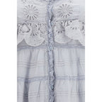 Blue Cotton Casual Dress