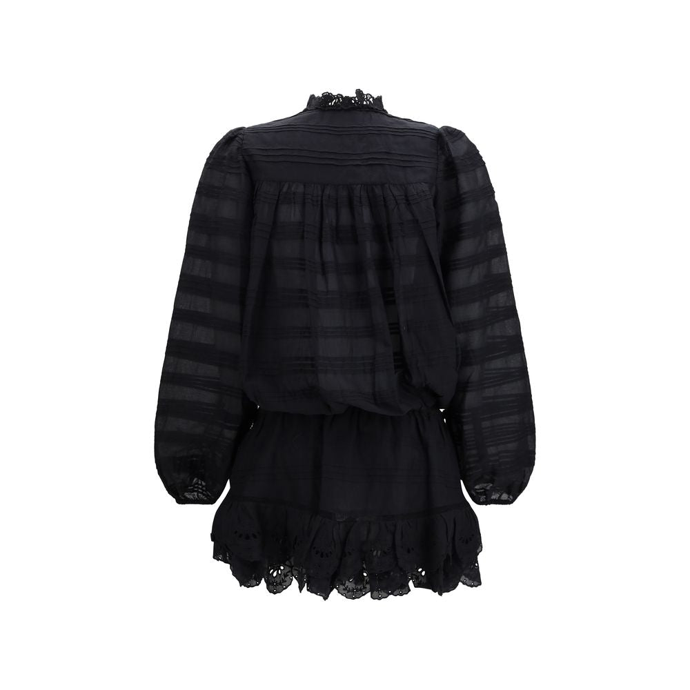 Black Cotton Casual Dress