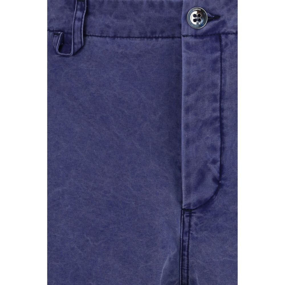 Blue Cotton Bermuda Shorts