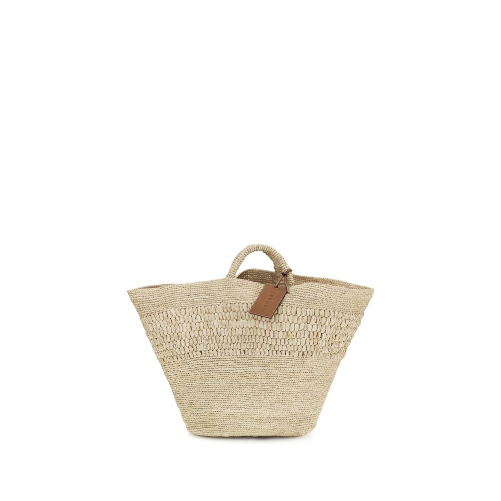 Beige Raffia Handbag