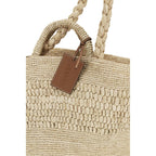 Beige Raffia Handbag