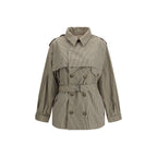 Bicolor Cotton Trench Coat