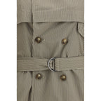 Bicolor Cotton Trench Coat
