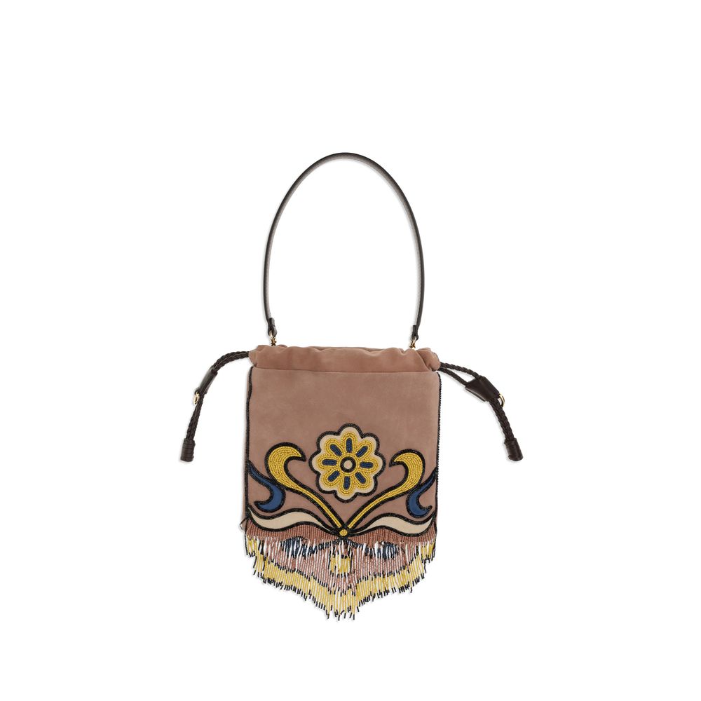 Multicolor Goatskin Shoulder Bag