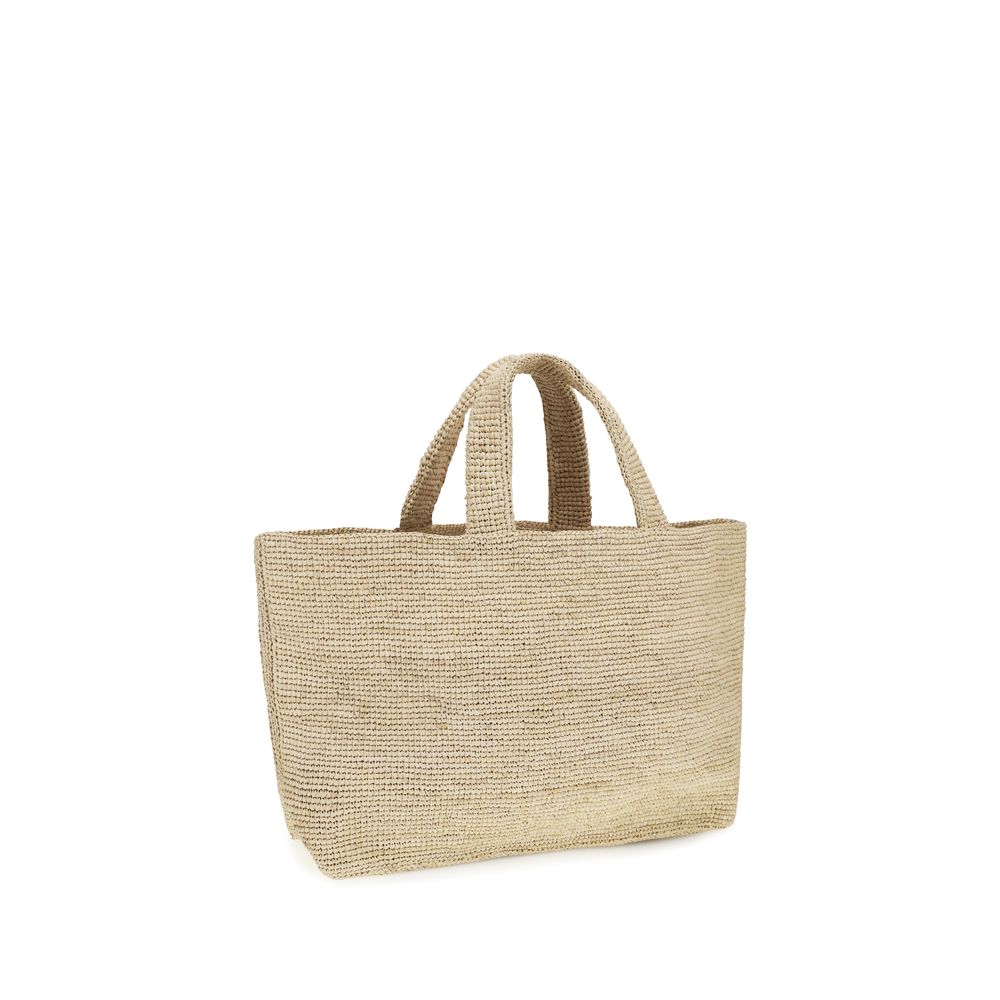 Beige Raffia Handbag