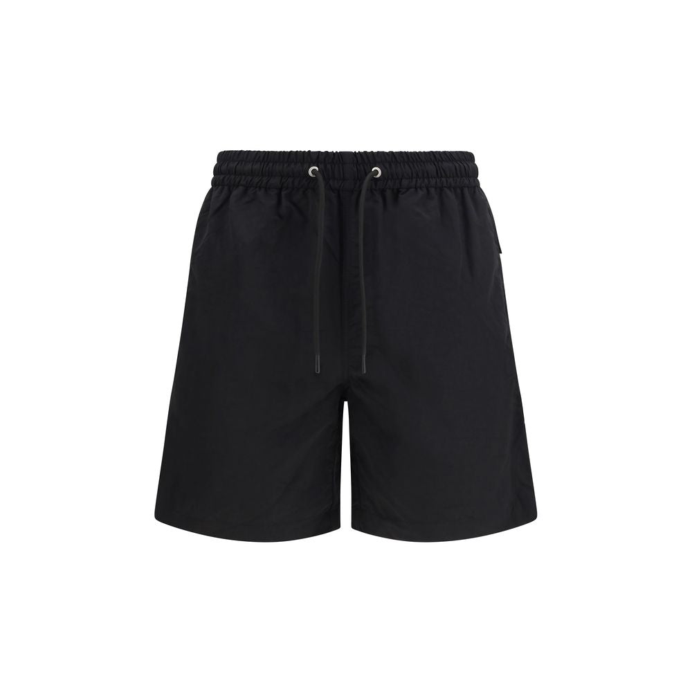 Black Nylon Bermuda Shorts