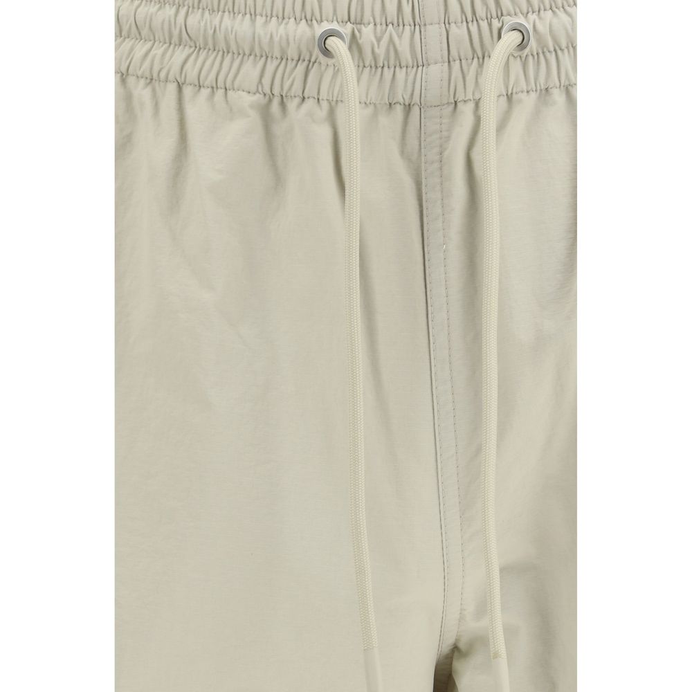 Beige Nylon Bermuda Shorts