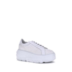 White Other Fibres Platform Sneakers