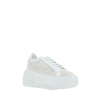 White Other Fibres Platform Sneakers