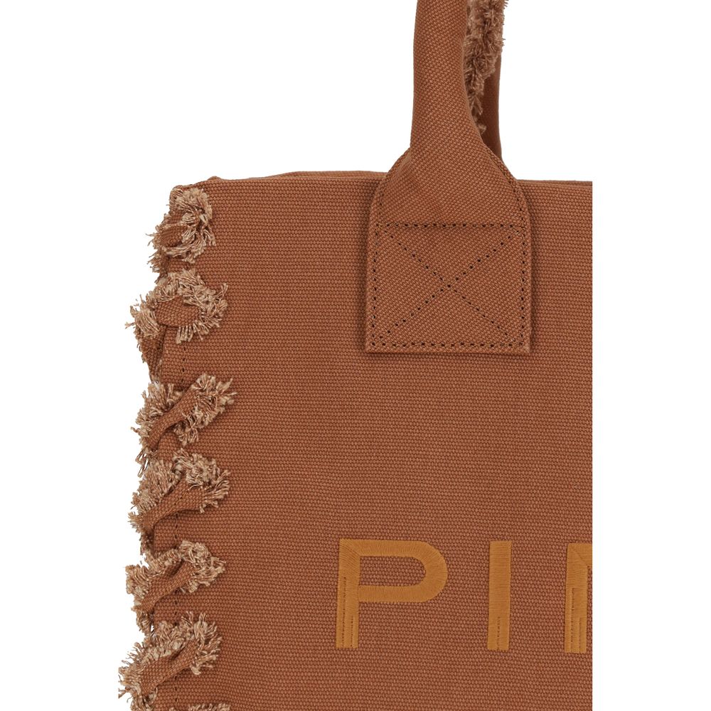 Brown Cotton Shoulder Bag