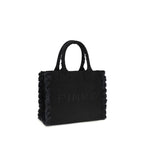 Black Cotton Shoulder Bag