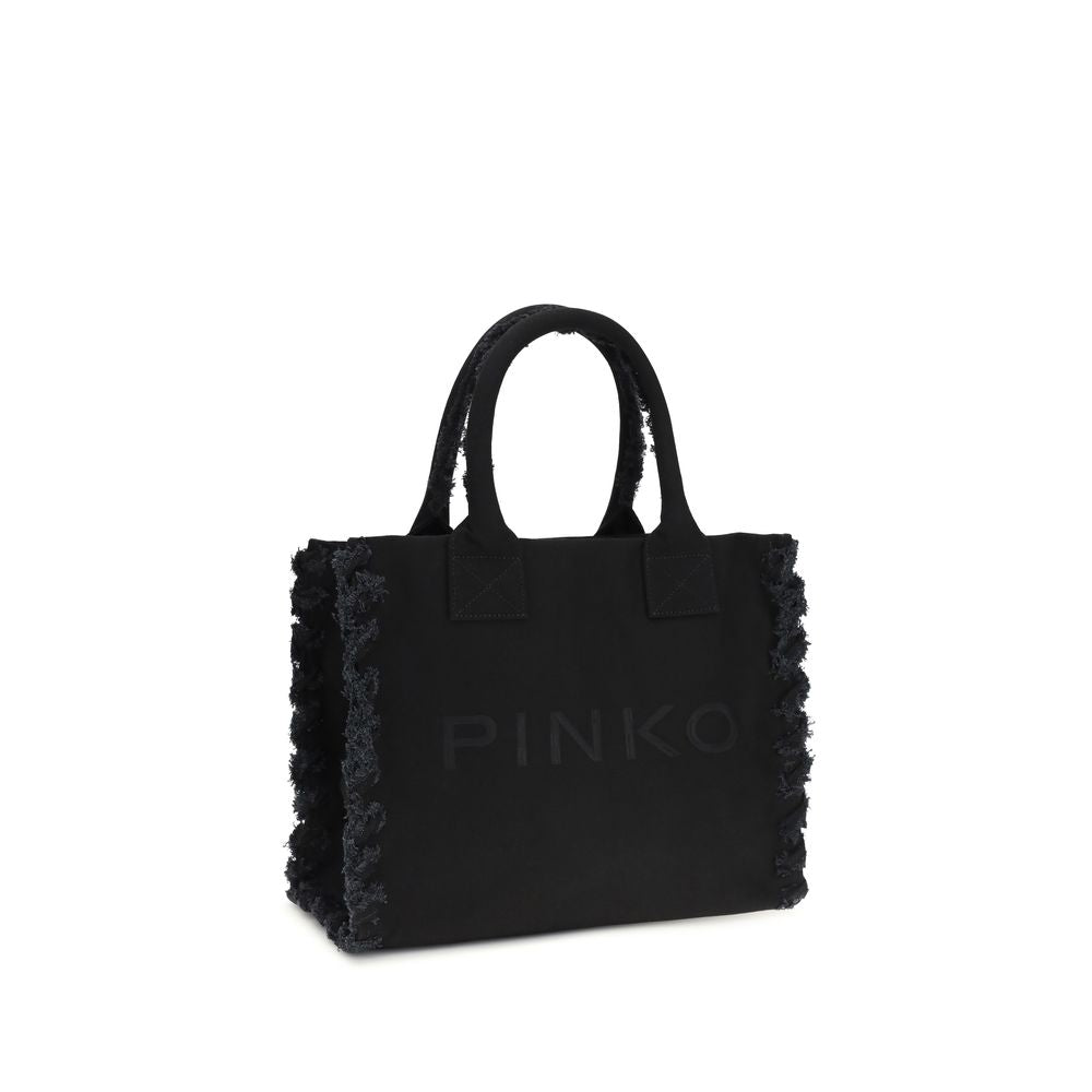 Black Cotton Shoulder Bag