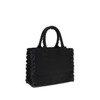 Black Cotton Shoulder Bag