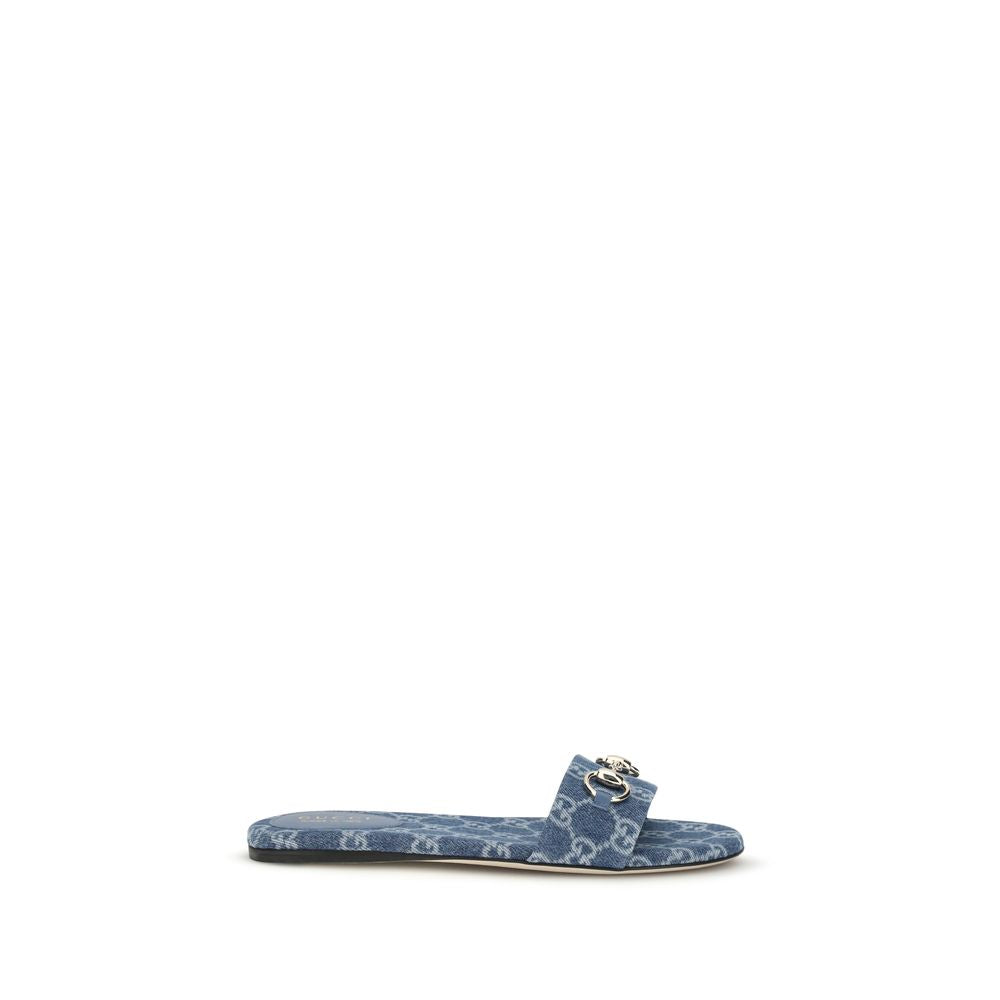 Blue Cotton Sandals