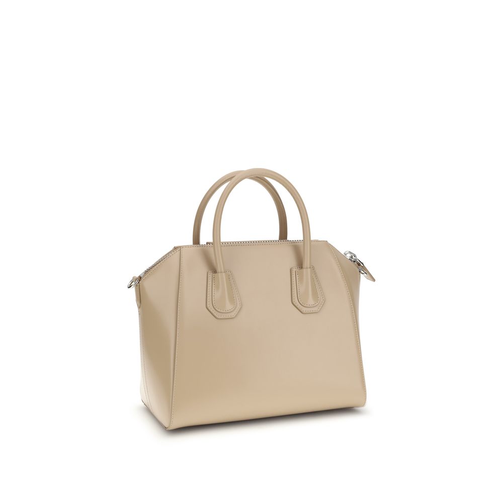 Beige Calf Leather Bos Taurus Shoulder Bag