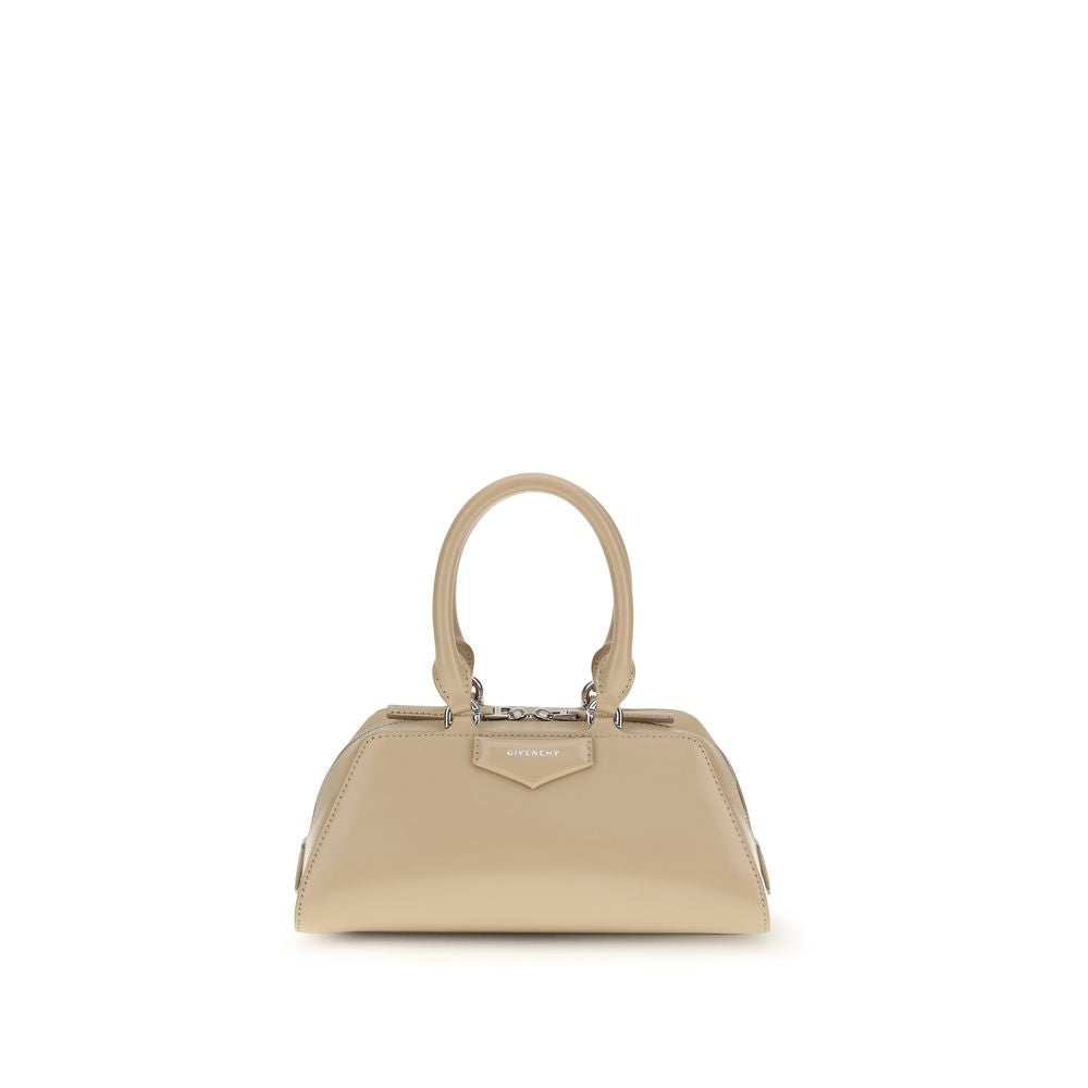 Beige Calf Leather Bos Taurus Shoulder Bag