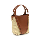 Beige Raffia Shoulder Bag