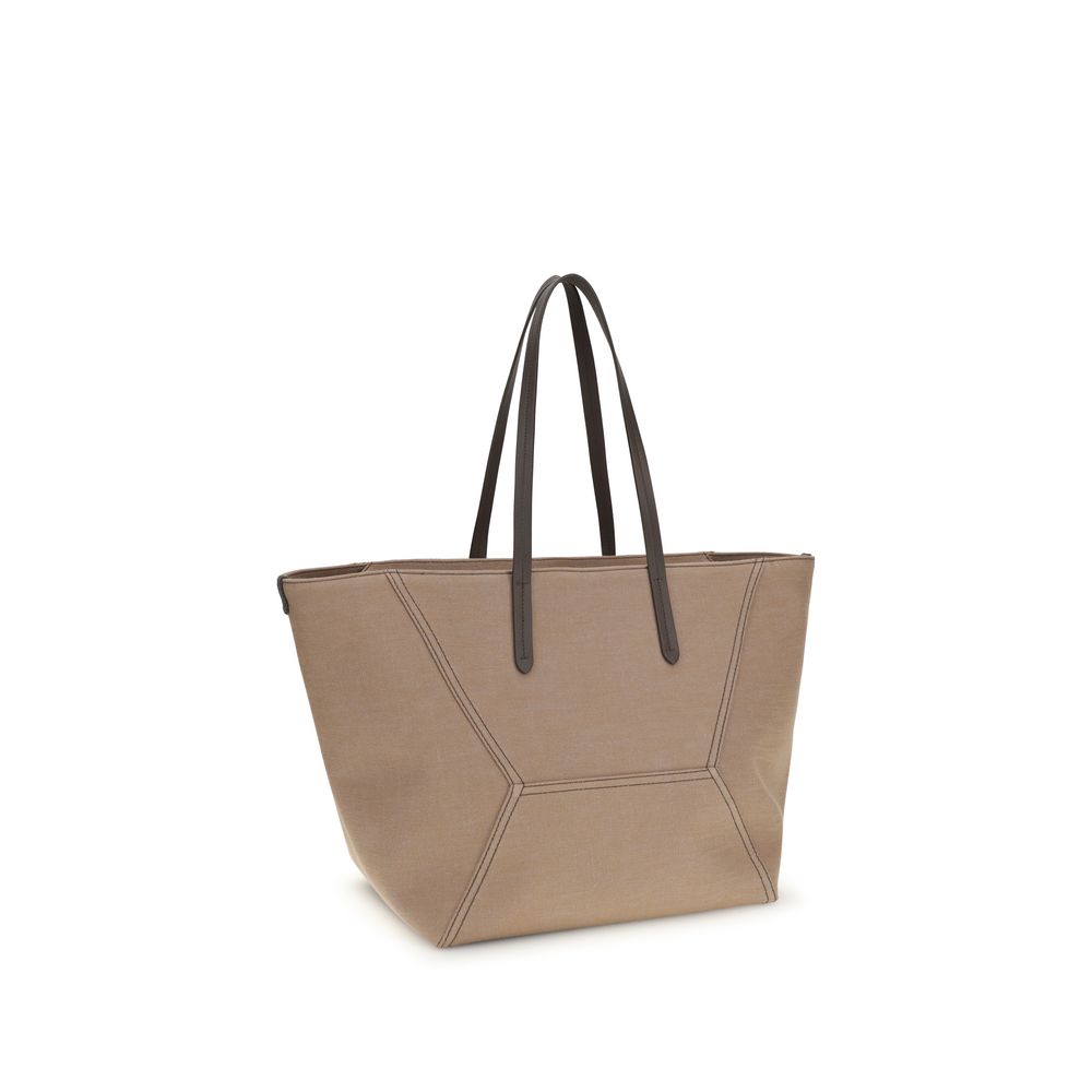 Beige Nylon Shoulder Bag