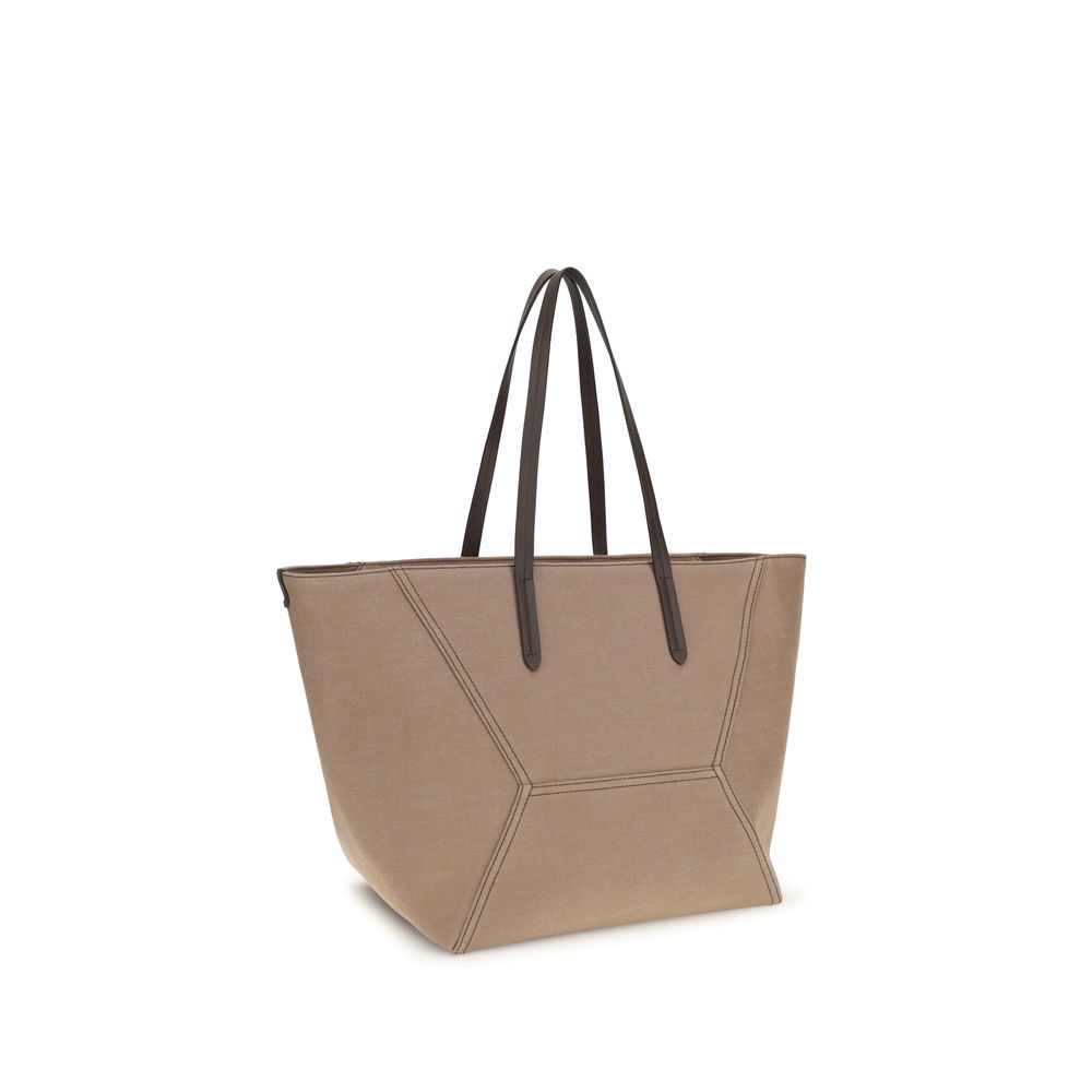 Beige Nylon Shoulder Bag