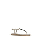 Beige Calf Leather Bos Taurus Sandals