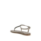 Beige Calf Leather Bos Taurus Sandals