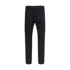 Black Cotton Cargo Pants