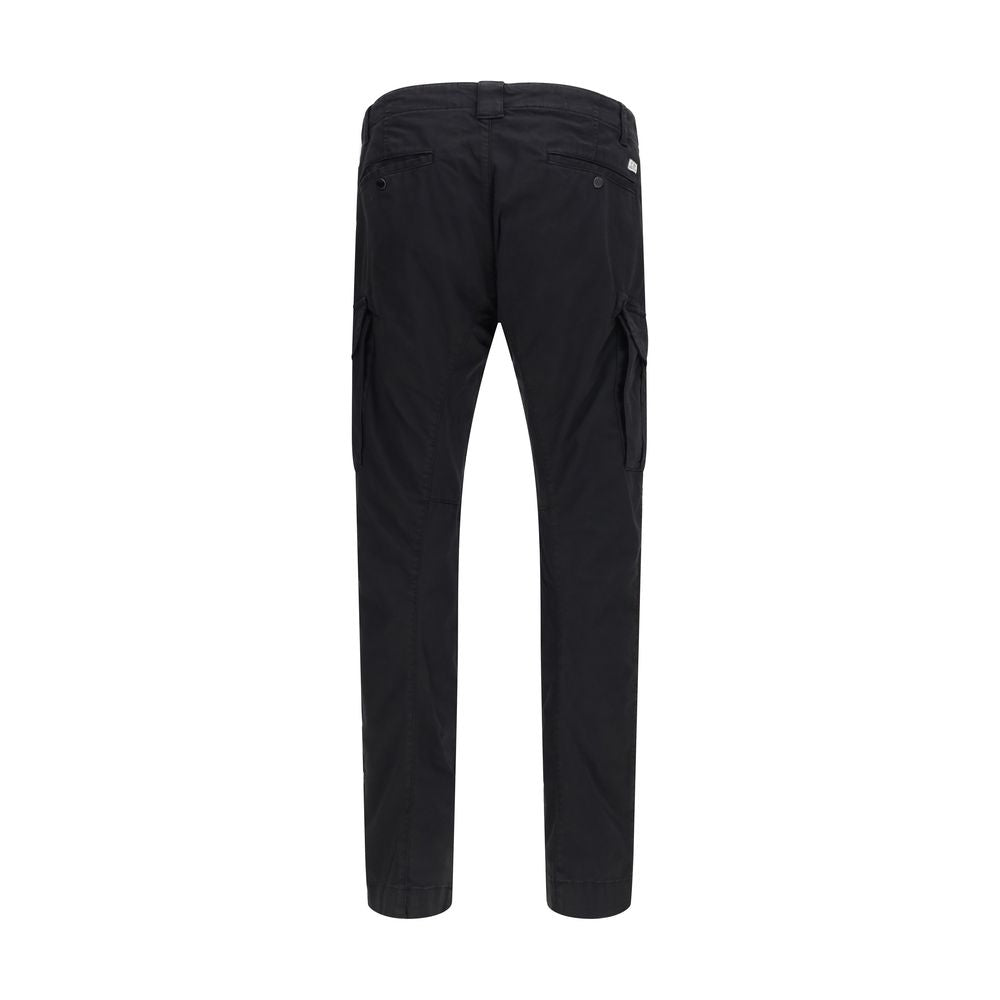 Black Cotton Cargo Pants