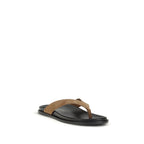 Multicolor Calf Leather Bos Taurus Flip-Flop Sandals